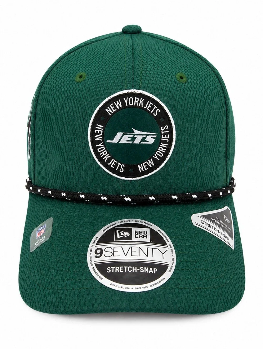 New Era New York Jets 9SEVENTY Stretch-Snap Rope Green NFL Hat NWT Football Fan